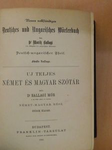 Dr. Ballagi Mór - Uj teljes német és magyar szótár [antikvár]
