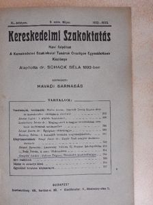 Bacskay Zoltán - Kereskedelmi Szakoktatás 1932-1933. május [antikvár]