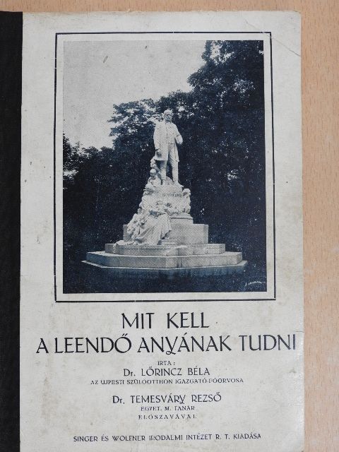 Dr. Lőrincz Béla - Mit kell a leendő anyának tudni [antikvár]