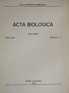 Acta Biologica Tomus XXX. Fasciculi 1-4. [antikvár]