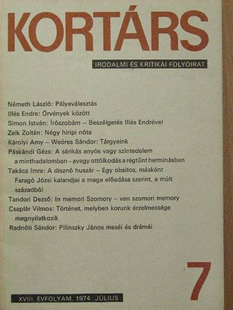 Apáti Miklós - Kortárs 1974. július [antikvár]