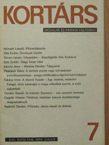 Apáti Miklós - Kortárs 1974. július [antikvár]