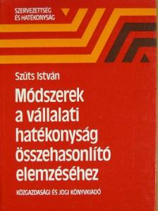 Szűts István - Módszerek a vállalati hatékonyság összehasonlító elemzéséhez [antikvár]
