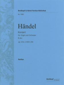 HAENDEL - KONZERT FÜR ORGEL UND ORCHESTER B-DUR OP.4 NR.2 HWV 290 PARTITUR