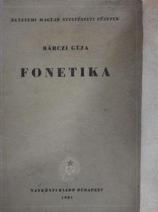 Bárczi Géza - Fonetika [antikvár]