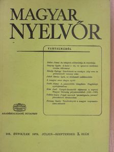 Bakos József - Magyar Nyelvőr 1978. július-szeptember [antikvár]
