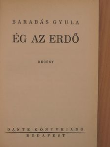 Barabás Gyula - Ég az erdő [antikvár]