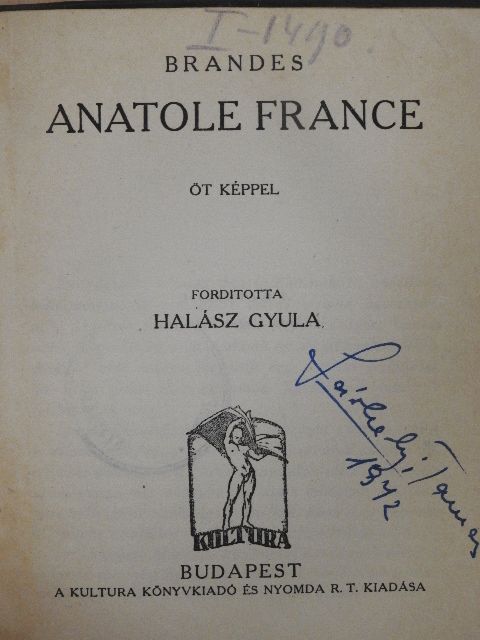 Georg Brandes - Anatole France [antikvár]