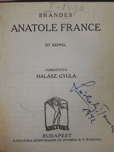 Georg Brandes - Anatole France [antikvár]