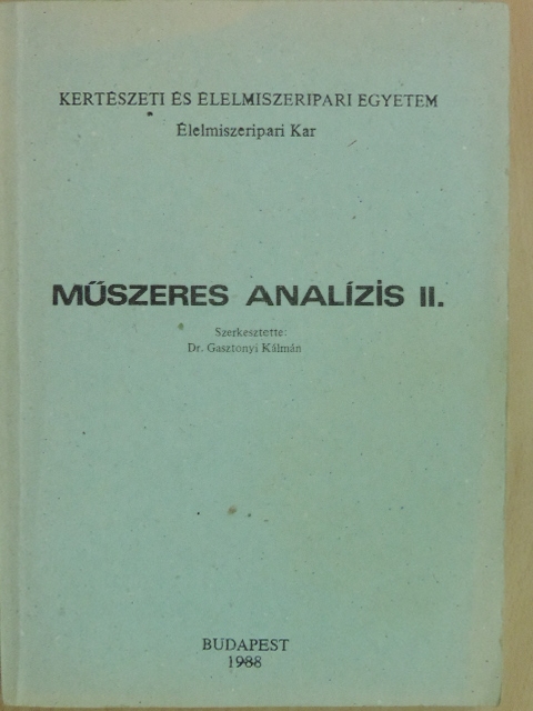 Dr. Halász Norbertné - Műszeres analízis II. [antikvár]