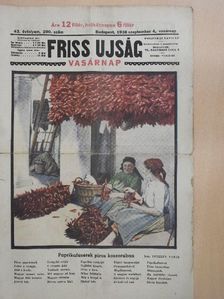Péterfy Tamás - Friss Ujság Vasárnap 1938. szeptember 4. [antikvár]