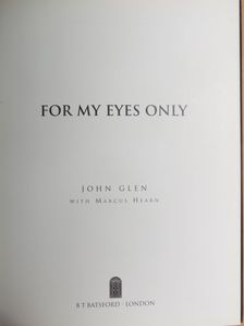 John Glen - For my eyes only [antikvár]