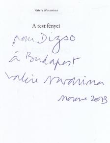 Valere Novarina - A test fényei (dedikált) [antikvár]