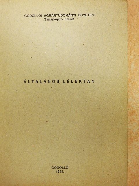 Dr. Völgyesy Pál - Általános lélektan [antikvár]