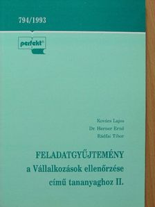 Feladatgyűjtemény a Vállalkozások ellenőrzése című tananyaghoz II. [antikvár]