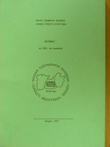 Beszámoló az 1992. évi munkáról [antikvár]
