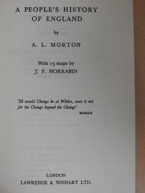 A. L. Morton - A People's History of England [antikvár]