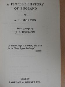 A. L. Morton - A People's History of England [antikvár]