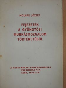 Molnár József - Fejezetek a gyöngyösi munkásmozgalom történetéből (dedikált példány) [antikvár]