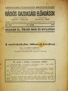 Dr. Geist Gáspár - Rádiós Gazdasági Előadások 1943/19. [antikvár]