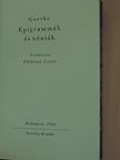 Goethe - Epigrammák és xéniák [antikvár]