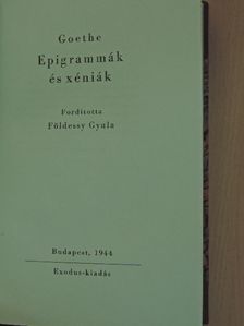 Goethe - Epigrammák és xéniák [antikvár]