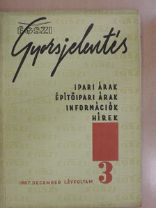 ÉGSZI Gyorsjelentés 1967. december [antikvár]