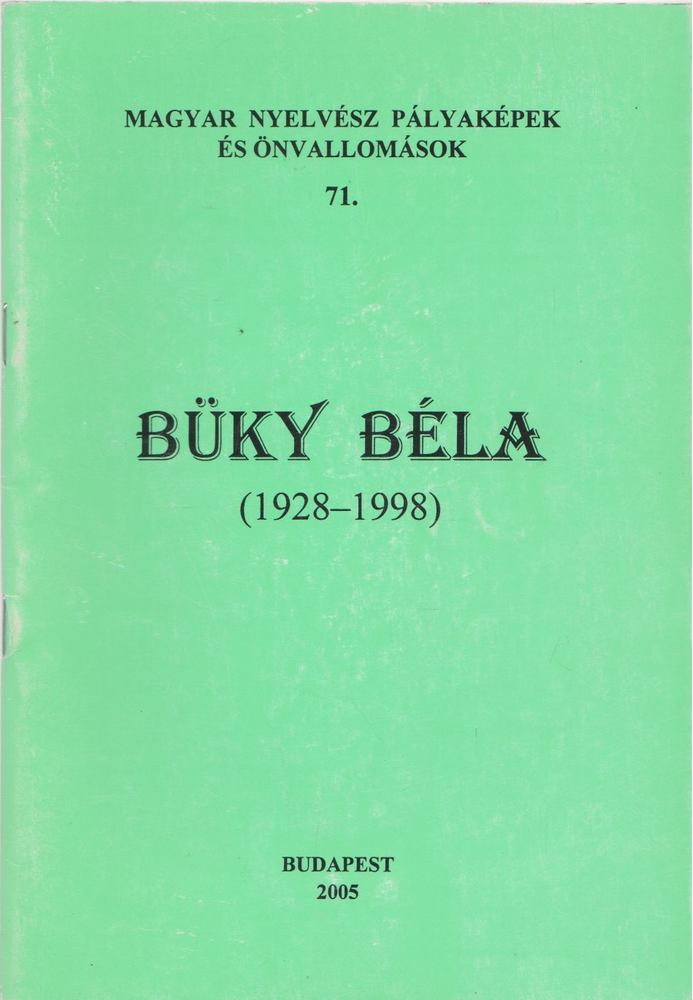 Bolla Kálmán - Büky Béla (1928-1998) [antikvár]