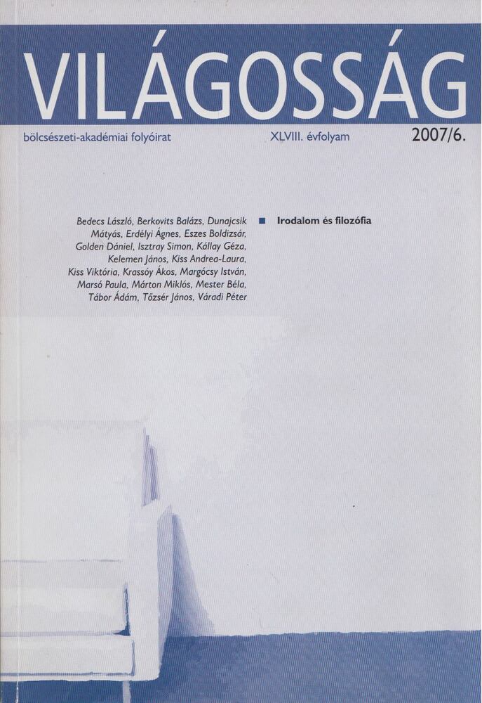 FÁBRI GYÖRGY - Világosság 2007/6. [antikvár]