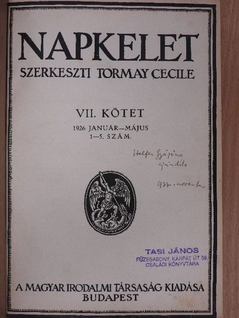Áprily Lajos - Napkelet 1926. január-december [antikvár]