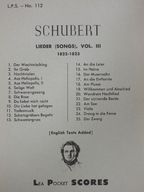 Franz Schubert - Lieder (songs), Vol. III [antikvár]