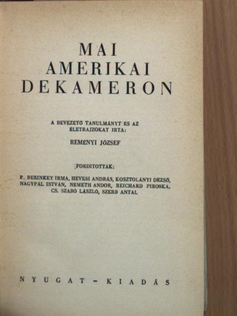 Ellen Glasgow - Mai amerikai dekameron [antikvár]