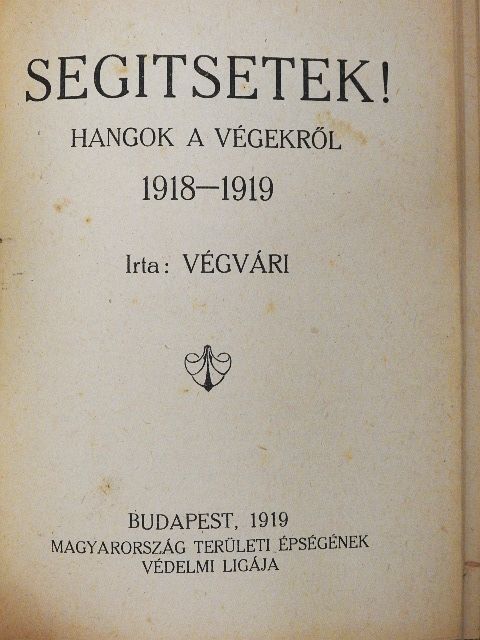 Végvári - Segitsetek! [antikvár]