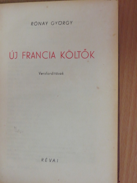 Charles Vildrac - Új francia költők [antikvár]