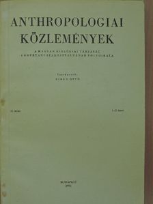 D. F. Roberts - Anthropologiai közlemények 33. kötet 1-2. füzet [antikvár]