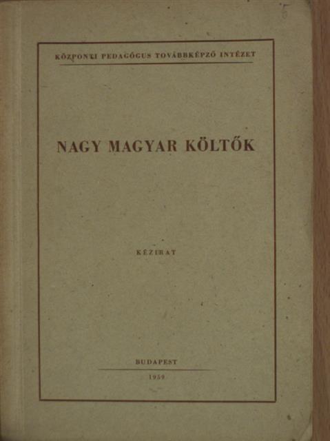 Nagy magyar költők [antikvár]