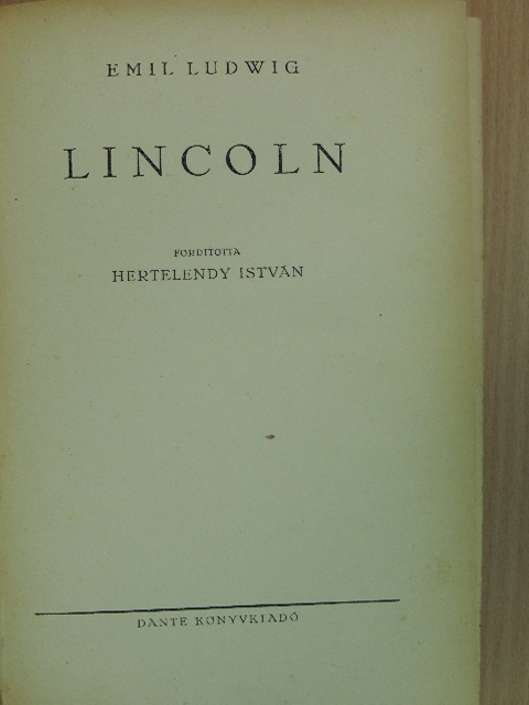 Emil Ludwig - Lincoln [antikvár]