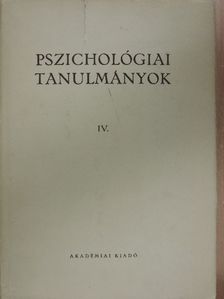 Dr. Cser János - Pszichológiai tanulmányok IV. [antikvár]