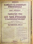Sik József - Elméleti és gyakorlati énekiskola IV/a. [antikvár]