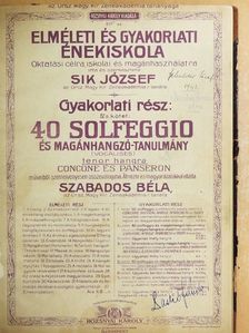 Sik József - Elméleti és gyakorlati énekiskola IV/a. [antikvár]