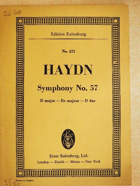 Joseph Haydn - Symphony No. 57 [antikvár]