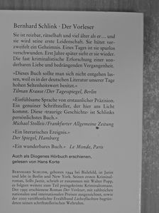 Bernhard Schlink - Der Vorleser [antikvár]