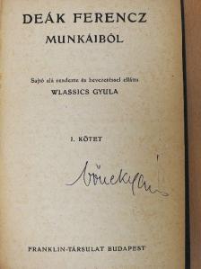 Deák Ferencz - Deák Ferencz munkáiból I. (töredék) [antikvár]