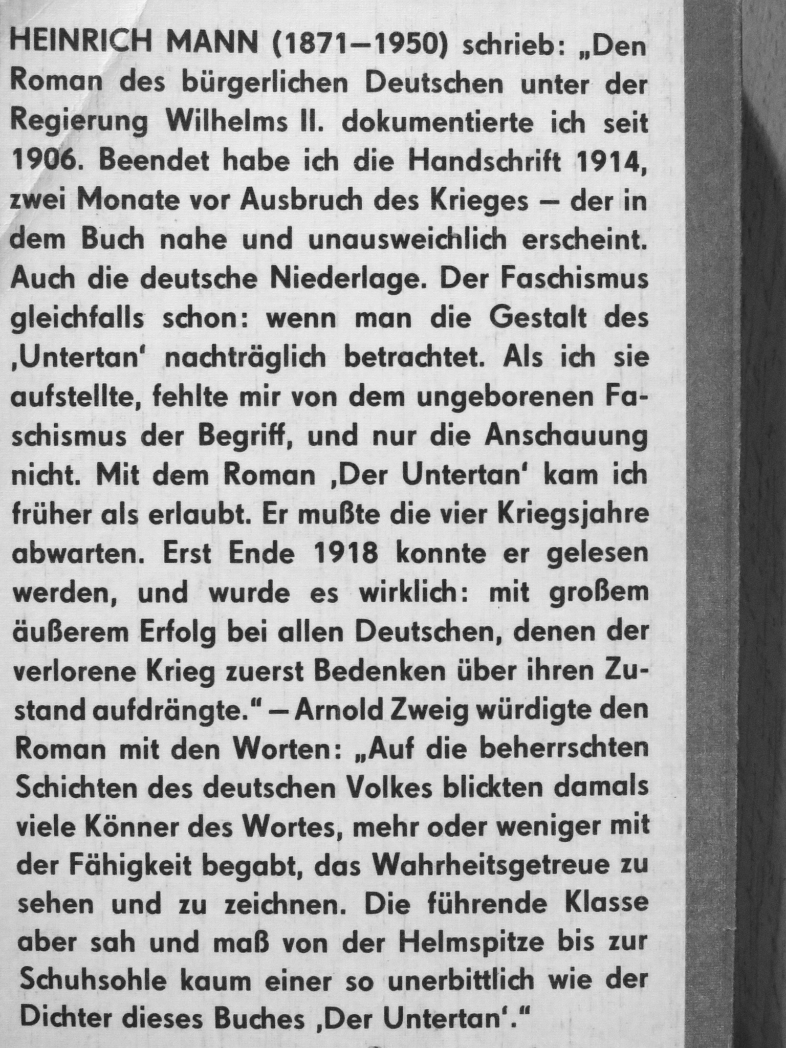 Heinrich Mann - Der Untertan [antikvár]
