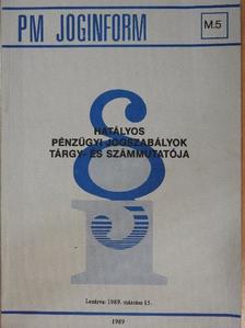 Dr. Vörös József - Hatályos pénzügyi jogszabályok tárgy- és számmutatója [antikvár]