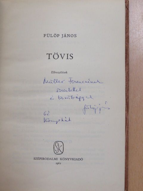 Fülöp János - Tövis (dedikált példány) [antikvár]