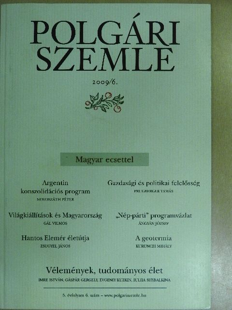 Ángyán József - Polgári Szemle 2009/6. [antikvár]
