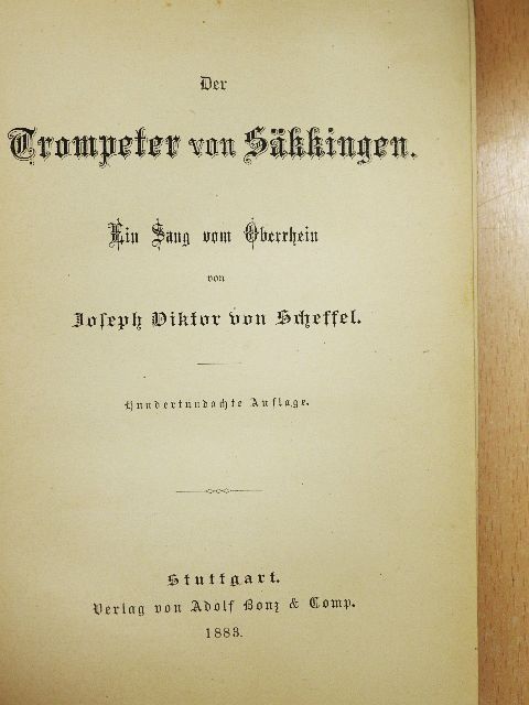 Joseph Victor von Scheffel - Der Trompeter von Säkkingen (gótbetűs) [antikvár]