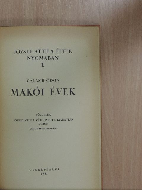 Galamb Ödön - Makói évek [antikvár]