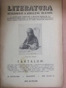 R. M. - Literatura 1934. julius 15. [antikvár]
